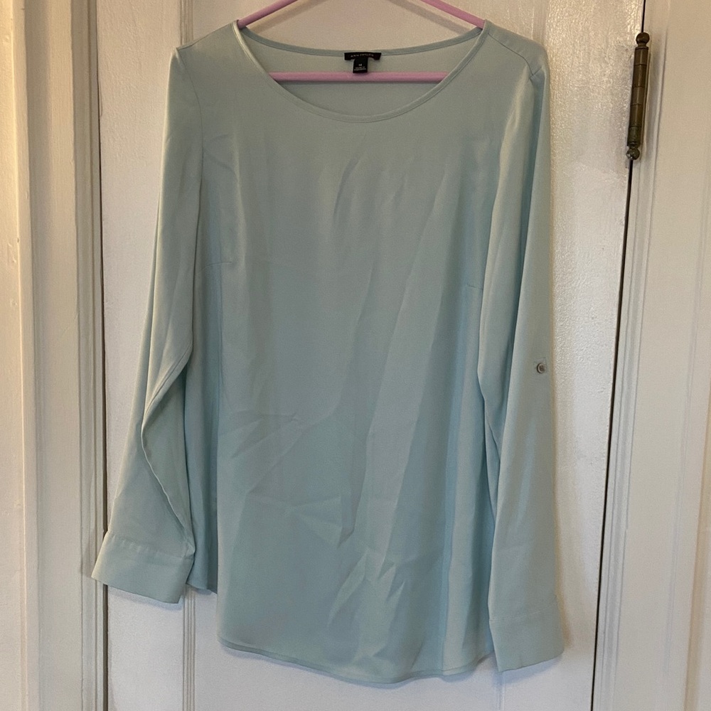 Ann Taylor Soft Blue Blouse